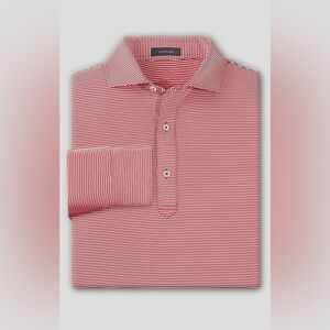 NWOT Turtleson Polyester & Spandex Carter Stripe Long Sleeve Athletic Polo Sz M